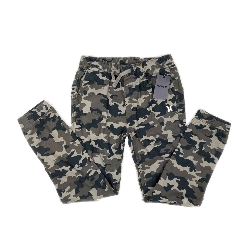 NWT Hurley Woven Camo Stretch Big Boys Size 4 Joggers - Picture 1 of 5
